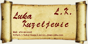 Luka Kuzeljević vizit kartica